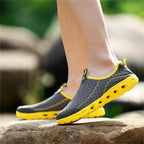 Aqua Shoes Unisex Casual Fashion Mesh Breathable Quick Dry Outdoor Rubber Sole Slip Water Shoes For Beach Water Sports Lightweight Slip On Walking Shoes Stevvex