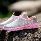 Aqua Shoes Unisex Casual Fashion Mesh Breathable Quick Dry Outdoor Rubber Sole Slip Water Shoes For Beach Water Sports Lightweight Slip On Walking Shoes Stevvex