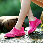 Aqua Shoes Unisex Casual Fashion Mesh Breathable Quick Dry Outdoor Rubber Sole Slip Water Shoes For Beach Water Sports Lightweight Slip On Walking Shoes Stevvex