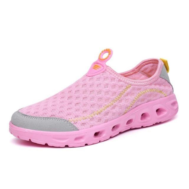 Aqua Shoes Unisex Casual Fashion Mesh Breathable Quick Dry Outdoor Rubber Sole Slip Water Shoes For Beach Water Sports Lightweight Slip On Walking Shoes Stevvex