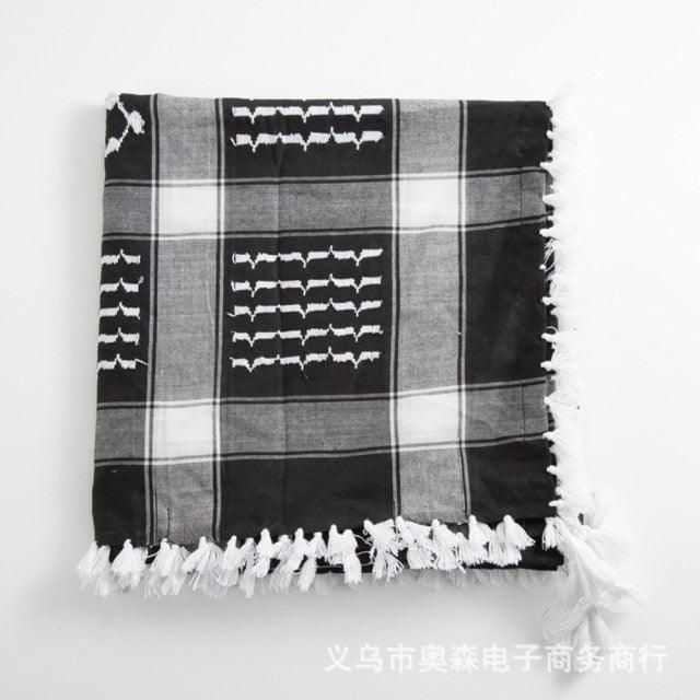 Arab Scarf Shawl Keffiyeh Wrap Shemagh Scarf Mask Cycling Shawl Neck Cover Man Woman Hiking Sunshade Head Wrap Men Scarf Shawl Wrap Pattern of Arab Shemagh Keffiyeh Men Arab Kufiyah Keffiyeh Arabic Muslim Head Wrap Stevvex