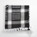 Arab Scarf Shawl Keffiyeh Wrap Shemagh Scarf Mask Cycling Shawl Neck Cover Man Woman Hiking Sunshade Head Wrap Men Scarf Shawl Wrap Pattern of Arab Shemagh Keffiyeh Men Arab Kufiyah Keffiyeh Arabic Muslim Head Wrap Stevvex