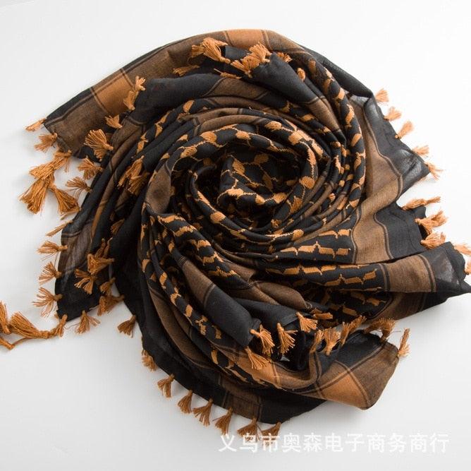 Arab Scarf Shawl Keffiyeh Wrap Shemagh Scarf Mask Cycling Shawl Neck Cover Man Woman Hiking Sunshade Head Wrap Men Scarf Shawl Wrap Pattern of Arab Shemagh Keffiyeh Men Arab Kufiyah Keffiyeh Arabic Muslim Head Wrap Stevvex