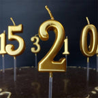 Arabic Number 0-9 Wax Candles Number Candles Cake Numeral Candles Number 0-9 Glitter Cake Topper Decoration For Birthday Wedding Reunion Theme Part Digital Cake Topper Kids Children Party Happy Birthday Ornament Cakes Top Decoration Accessories Stevvex