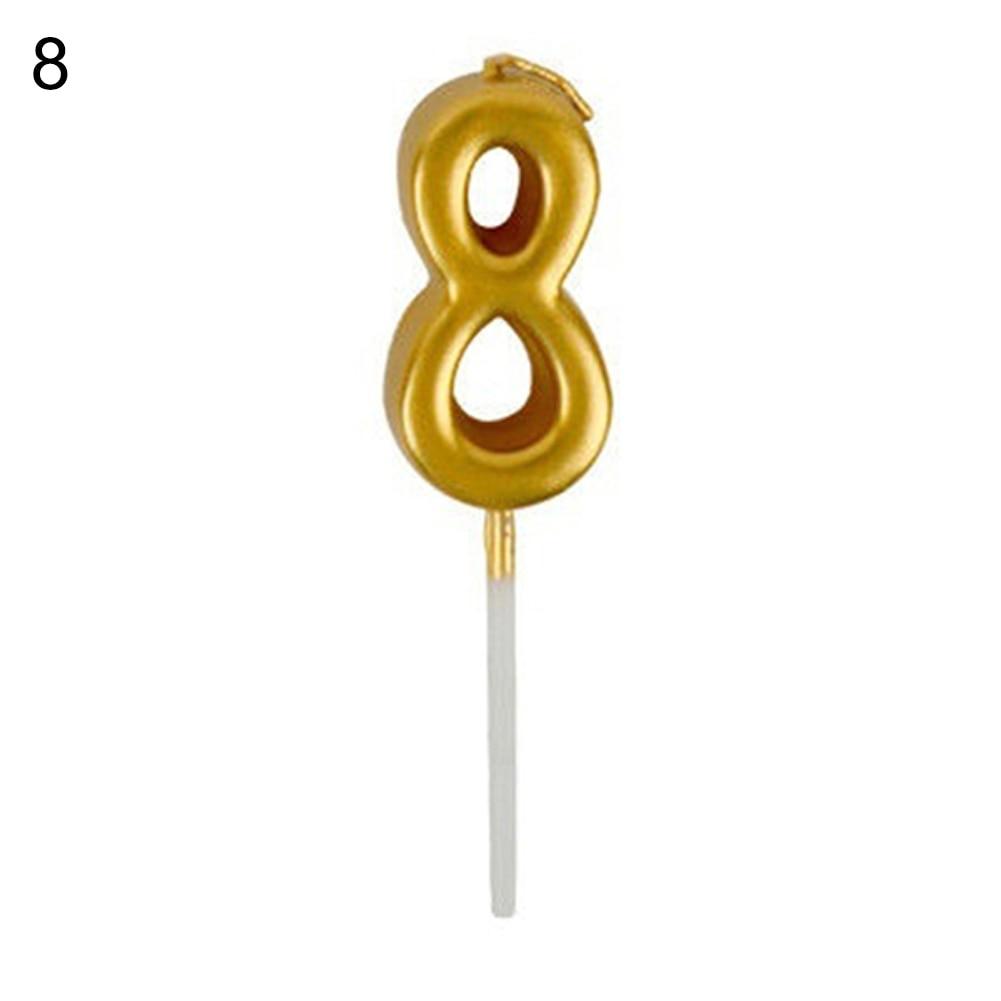 Arabic Number 0-9 Wax Candles Number Candles Cake Numeral Candles Number 0-9 Glitter Cake Topper Decoration For Birthday Wedding Reunion Theme Part Digital Cake Topper Kids Children Party Happy Birthday Ornament Cakes Top Decoration Accessories Stevvex