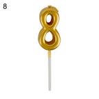 Arabic Number 0-9 Wax Candles Number Candles Cake Numeral Candles Number 0-9 Glitter Cake Topper Decoration For Birthday Wedding Reunion Theme Part Digital Cake Topper Kids Children Party Happy Birthday Ornament Cakes Top Decoration Accessories Stevvex