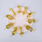 Arabic Number 0-9 Wax Candles Number Candles Cake Numeral Candles Number 0-9 Glitter Cake Topper Decoration For Birthday Wedding Reunion Theme Part Digital Cake Topper Kids Children Party Happy Birthday Ornament Cakes Top Decoration Accessories Stevvex