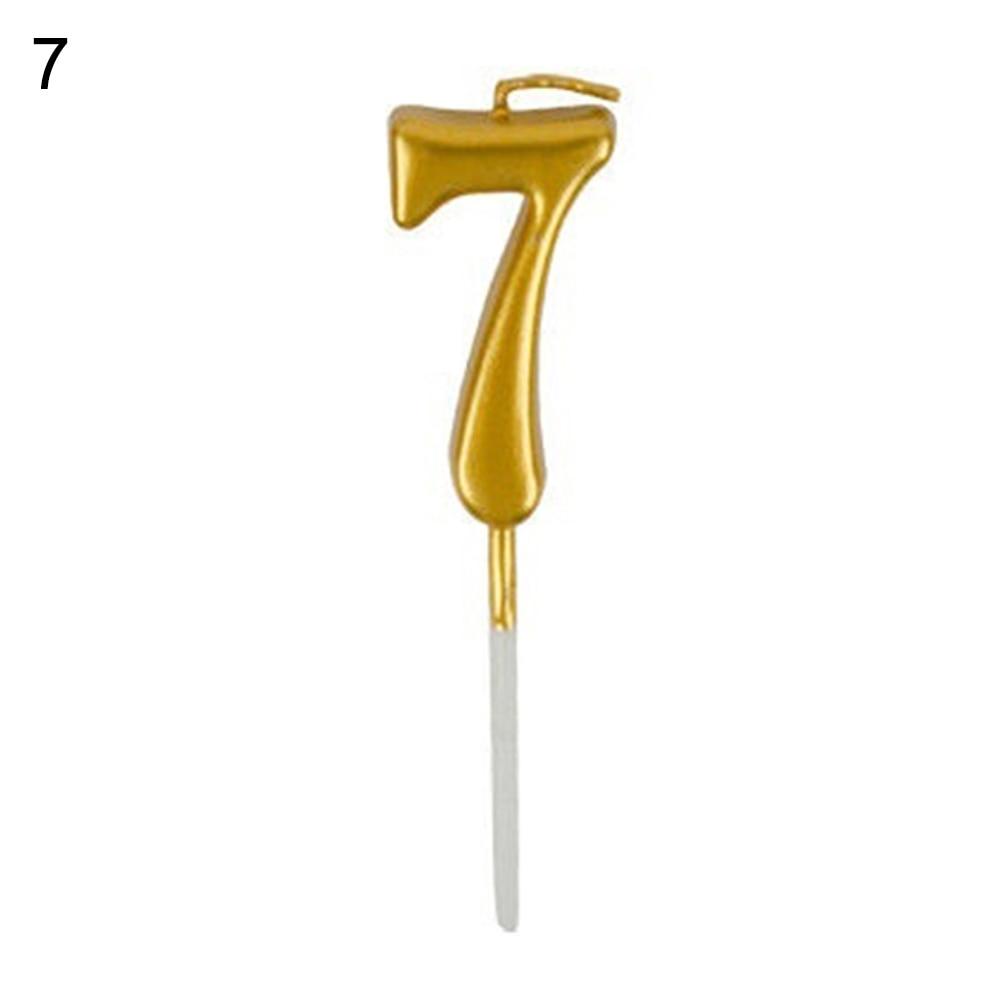 Arabic Number 0-9 Wax Candles Number Candles Cake Numeral Candles Number 0-9 Glitter Cake Topper Decoration For Birthday Wedding Reunion Theme Part Digital Cake Topper Kids Children Party Happy Birthday Ornament Cakes Top Decoration Accessories Stevvex