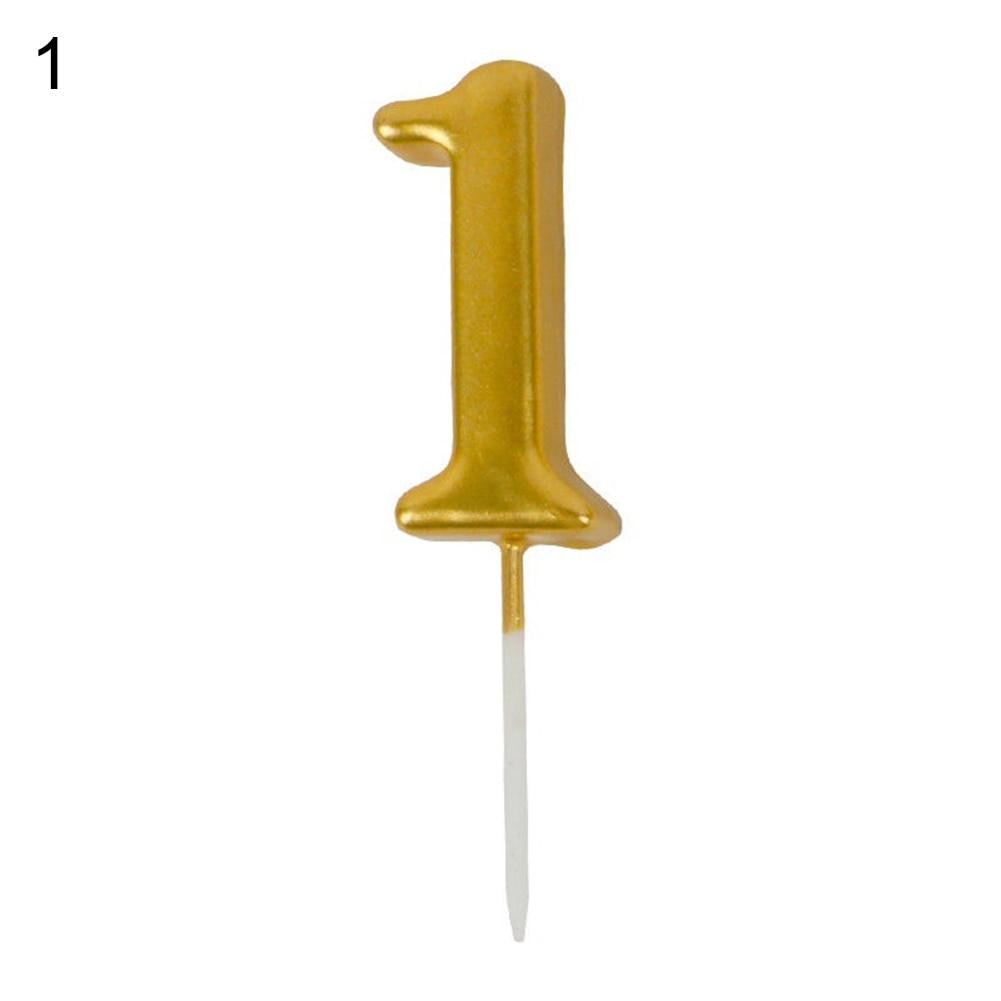 Arabic Number 0-9 Wax Candles Number Candles Cake Numeral Candles Number 0-9 Glitter Cake Topper Decoration For Birthday Wedding Reunion Theme Part Digital Cake Topper Kids Children Party Happy Birthday Ornament Cakes Top Decoration Accessories Stevvex