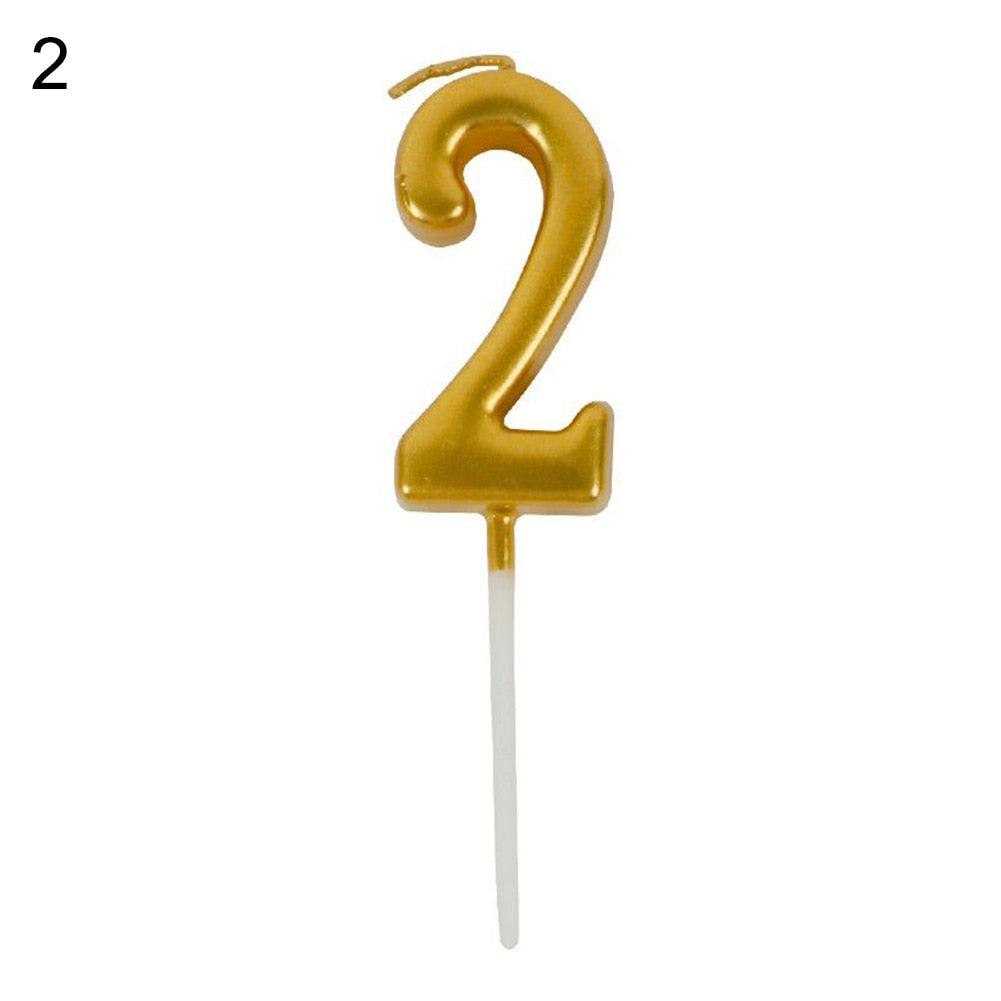 Arabic Number 0-9 Wax Candles Number Candles Cake Numeral Candles Number 0-9 Glitter Cake Topper Decoration For Birthday Wedding Reunion Theme Part Digital Cake Topper Kids Children Party Happy Birthday Ornament Cakes Top Decoration Accessories Stevvex