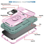 Armor Shockproof Phone Case For iPhone 13 12 11 Pro Max X XR XS Max 11 13 Pro Magnetic Ring Stand Holder Back Cover Slide Camera Cover & Kickstand Built-in 360° Rotate Ring Stand Magnetic Cover Case