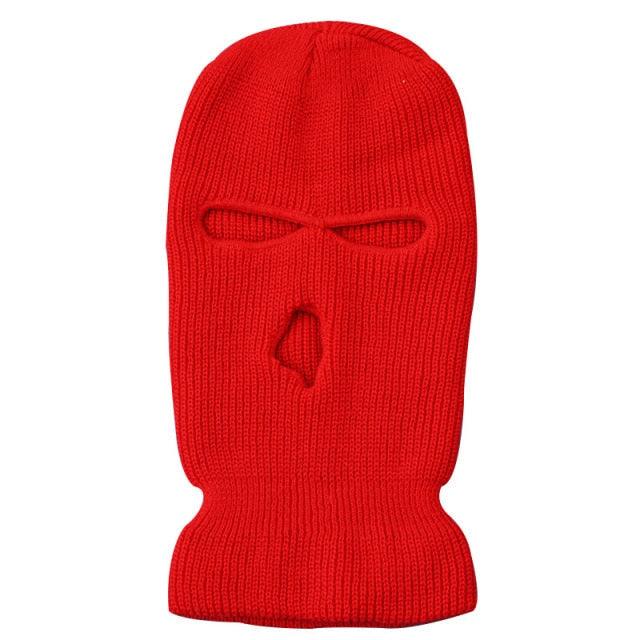 Army Tactical Mask 3 Hole Full Face Mask Ski Mask Winter Cap Balaclava Motorbike Motorcycle Helmet Full Helmet Neck Gaiter, Winter Balaclava Warm Knit Beanie for Outdoor Sports Outdoor Full Face Cover Thermal Ski Mask Stevvex