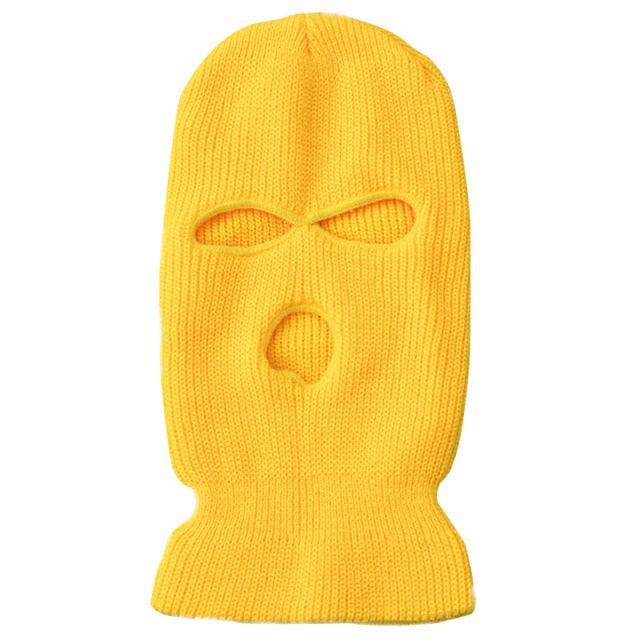 Army Tactical Mask 3 Hole Full Face Mask Ski Mask Winter Cap Balaclava Motorbike Motorcycle Helmet Full Helmet Neck Gaiter, Winter Balaclava Warm Knit Beanie for Outdoor Sports Outdoor Full Face Cover Thermal Ski Mask Stevvex