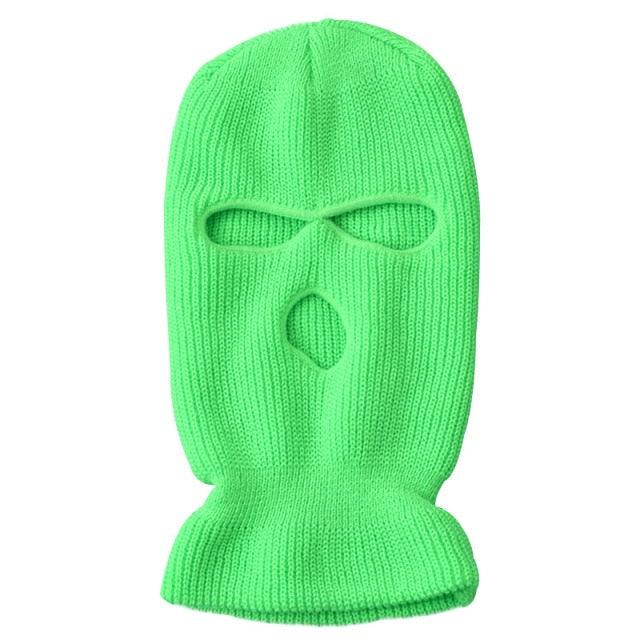 Army Tactical Mask 3 Hole Full Face Mask Ski Mask Winter Cap Balaclava Motorbike Motorcycle Helmet Full Helmet Neck Gaiter, Winter Balaclava Warm Knit Beanie for Outdoor Sports Outdoor Full Face Cover Thermal Ski Mask Stevvex