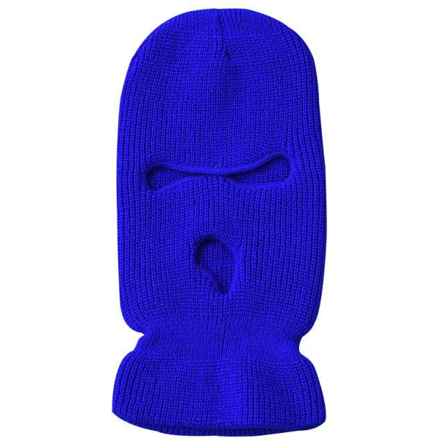 Army Tactical Mask 3 Hole Full Face Mask Ski Mask Winter Cap Balaclava Motorbike Motorcycle Helmet Full Helmet Neck Gaiter, Winter Balaclava Warm Knit Beanie for Outdoor Sports Outdoor Full Face Cover Thermal Ski Mask Stevvex
