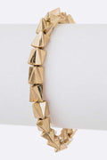Arrowhead Nugget Stretch Bracelet Gold Beaded Women