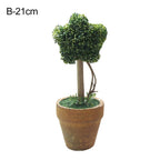 Artificial 1 Pc Heart Star Round Potted Decor  Bonsai  Ornament Home Garden Wedding Party Decor Home Decoration Stevvex