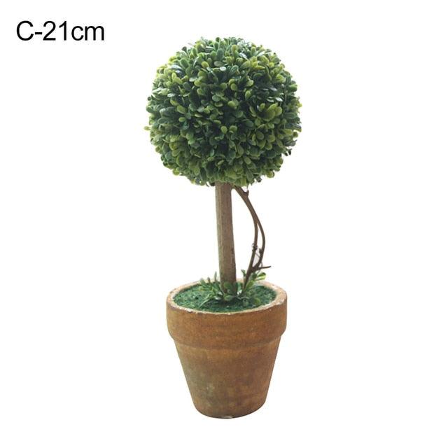 Artificial 1 Pc Heart Star Round Potted Decor  Bonsai  Ornament Home Garden Wedding Party Decor Home Decoration Stevvex