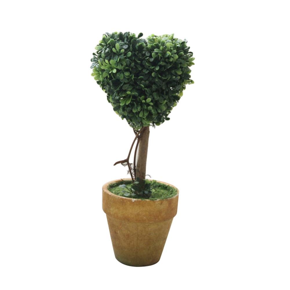 Artificial 1 Pc Heart Star Round Potted Decor  Bonsai  Ornament Home Garden Wedding Party Decor Home Decoration Stevvex