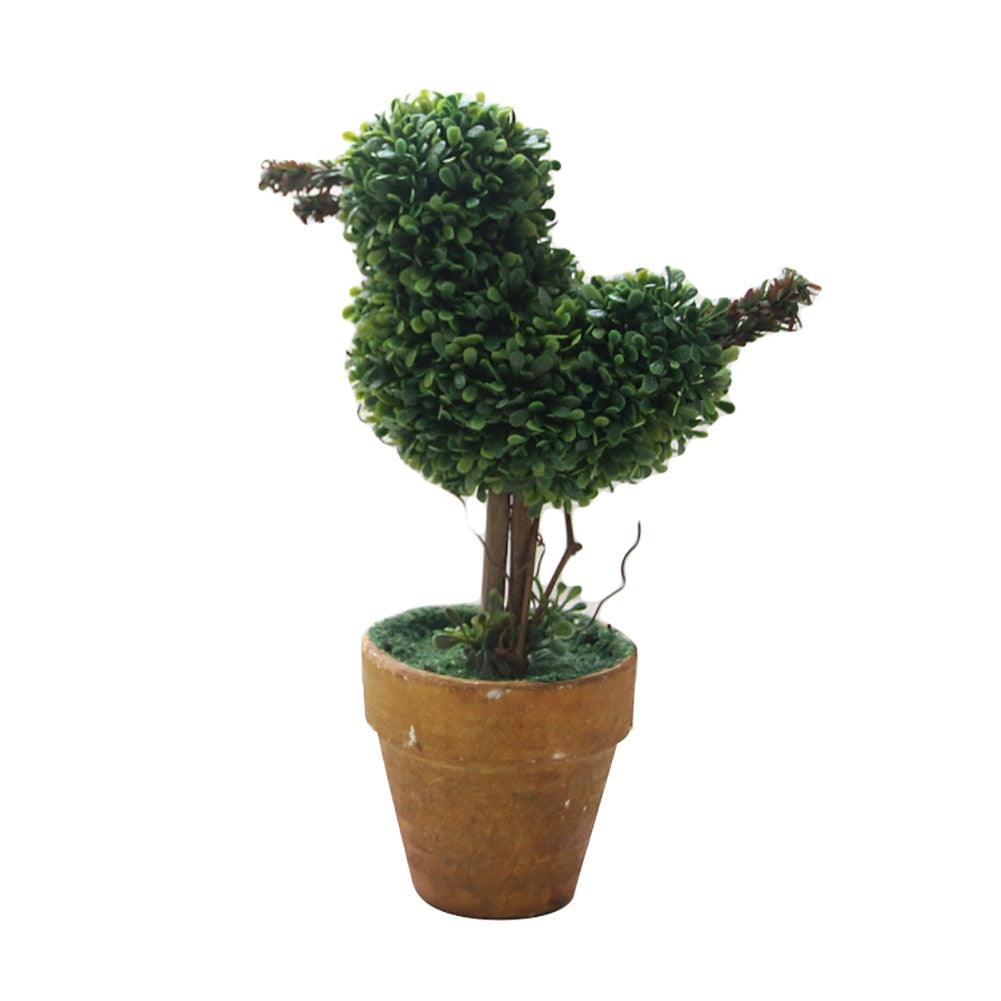 Artificial 1 Pc Heart Star Round Potted Decor  Bonsai  Ornament Home Garden Wedding Party Decor Home Decoration Stevvex