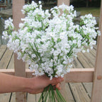 Artificial Baby Breath Gypsophila Flowers Bouquets Fake Silicone Plant Floral Bouquets Arrangement For Wedding Home Hotel Party Decoration Stevvex