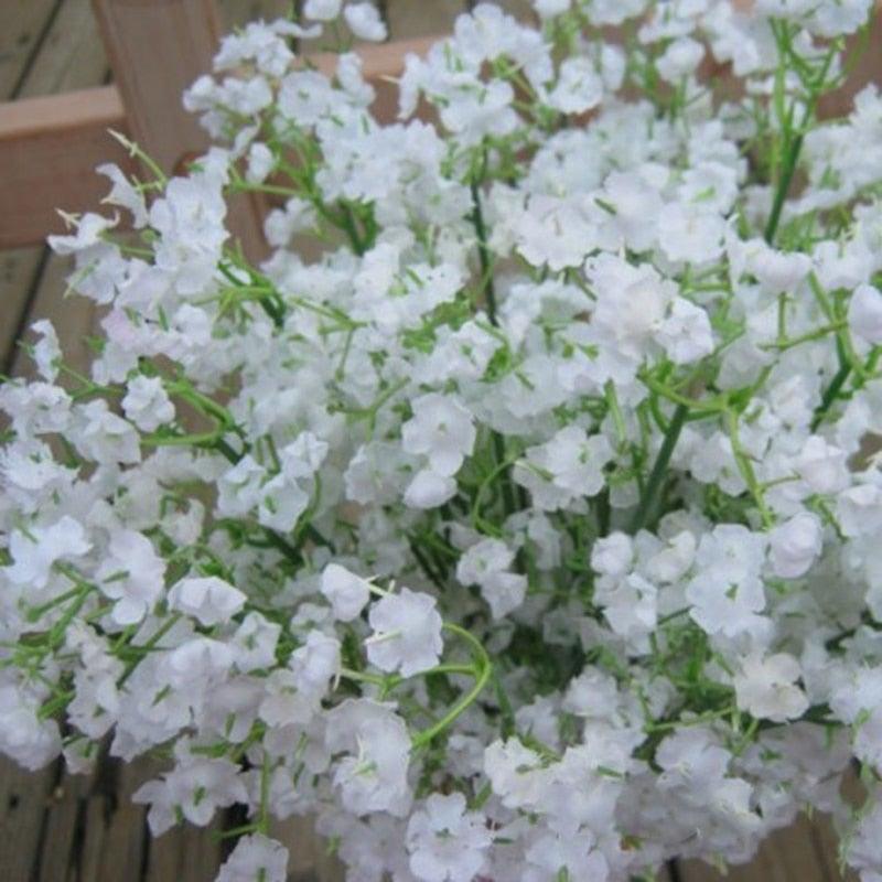 Artificial Baby Breath Gypsophila Flowers Bouquets Fake Silicone Plant Floral Bouquets Arrangement For Wedding Home Hotel Party Decoration Stevvex