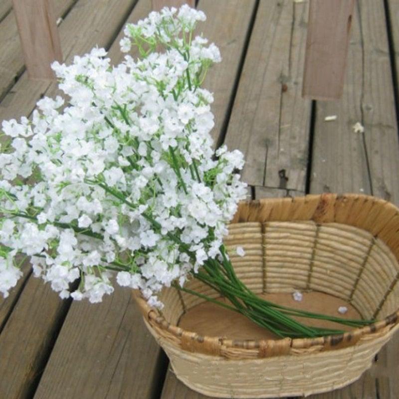Artificial Baby Breath Gypsophila Flowers Bouquets Fake Silicone Plant Floral Bouquets Arrangement For Wedding Home Hotel Party Decoration Stevvex