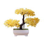 Artificial Bonsai Tree Fake Flower Potted Ornament For Home, Room, Garden, Bookshelves Decoration Desktop Display Artificial Flower Potted for Home Decor Stevvex