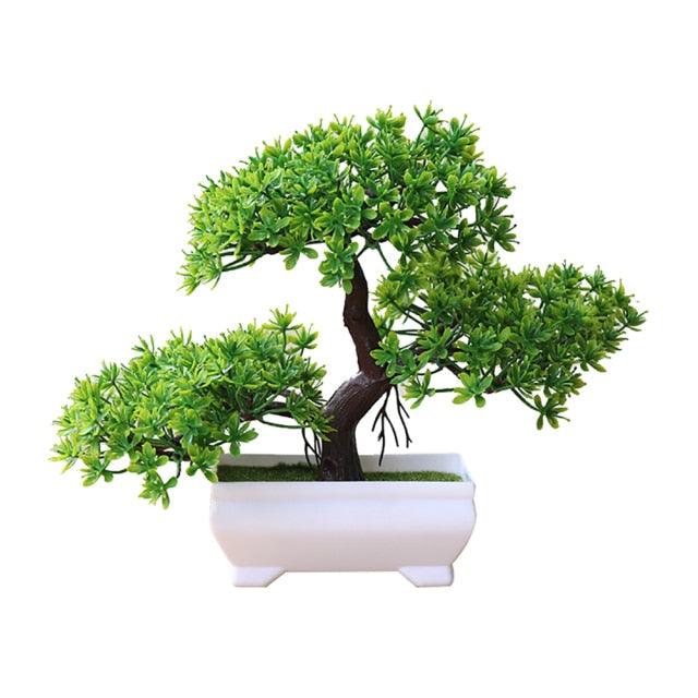Artificial Bonsai Tree Fake Flower Potted Ornament For Home, Room, Garden, Bookshelves Decoration Desktop Display Artificial Flower Potted for Home Decor Stevvex