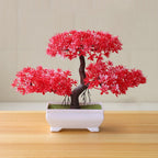 Artificial Bonsai Tree Fake Flower Potted Ornament For Home, Room, Garden, Bookshelves Decoration Desktop Display Artificial Flower Potted for Home Decor Stevvex