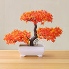 Artificial Bonsai Tree Fake Flower Potted Ornament For Home, Room, Garden, Bookshelves Decoration Desktop Display Artificial Flower Potted for Home Decor Stevvex