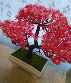 Artificial Bonsai Tree Fake Flower Potted Ornament For Home, Room, Garden, Bookshelves Decoration Desktop Display Artificial Flower Potted for Home Decor Stevvex