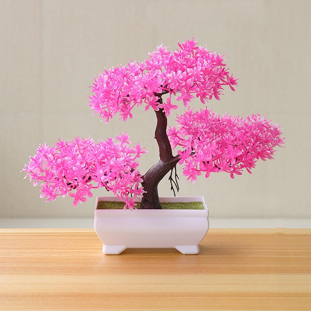 Artificial Bonsai Tree Fake Flower Potted Ornament For Home, Room, Garden, Bookshelves Decoration Desktop Display Artificial Flower Potted for Home Decor Stevvex