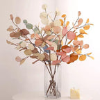 Artificial Eucalyptus Flower Plant Leaf Plastic Rod Long Branch Green Fake Plant Summer Autumn Home Bedroom Wall Decoration