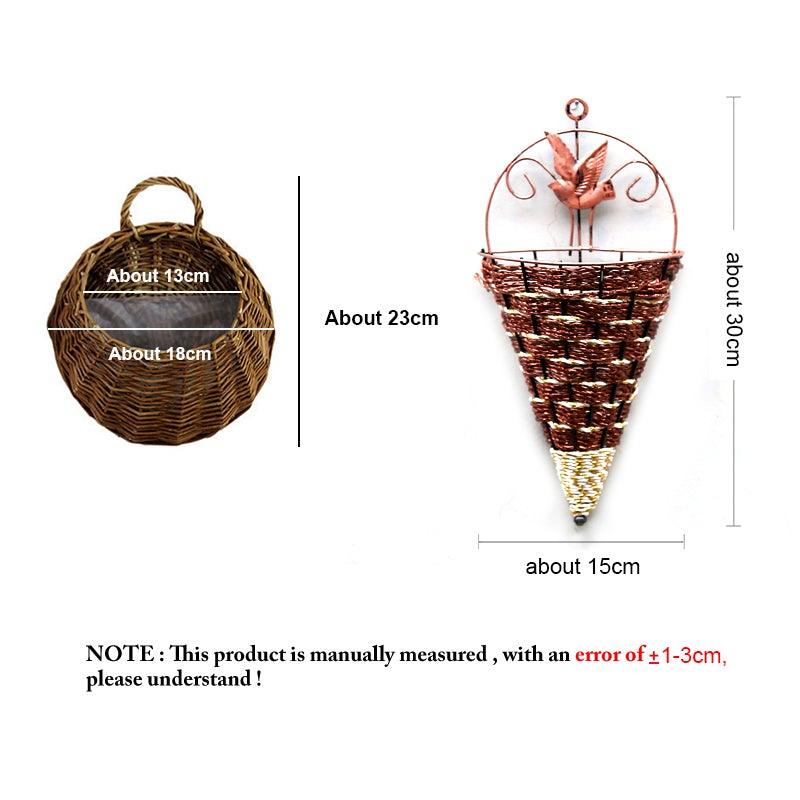 Artificial Flower Wisteria Basket Wall Hanging Flower Party Decoration Simulation For Valentine's Day Wedding Birthdays Hanging Basket Lifelike Garland for Home Wedding Garden/Yard String Floral Decoration Stevvex