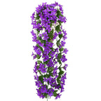 Artificial Flower Wisteria Basket Wall Hanging Flower Party Decoration Simulation For Valentine's Day Wedding Birthdays Hanging Basket Lifelike Garland for Home Wedding Garden/Yard String Floral Decoration Stevvex