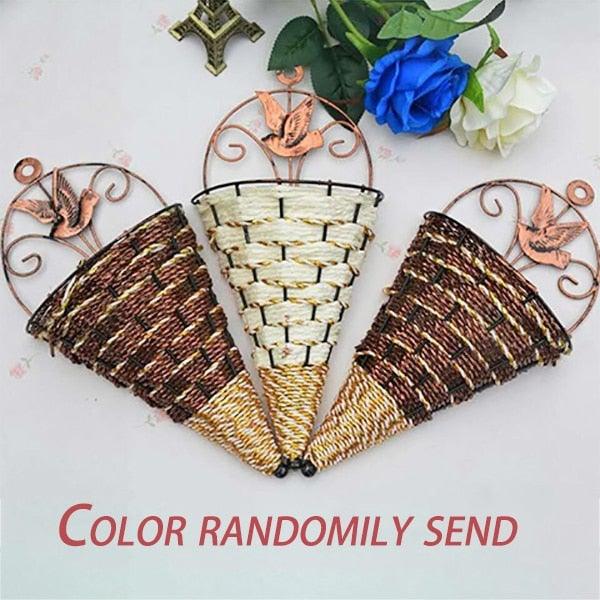 Artificial Flower Wisteria Basket Wall Hanging Flower Party Decoration Simulation For Valentine's Day Wedding Birthdays Hanging Basket Lifelike Garland for Home Wedding Garden/Yard String Floral Decoration Stevvex