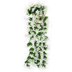 Artificial Flower Wisteria Basket Wall Hanging Flower Party Decoration Simulation For Valentine's Day Wedding Birthdays Hanging Basket Lifelike Garland for Home Wedding Garden/Yard String Floral Decoration Stevvex