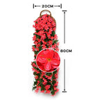 Artificial Flower Wisteria Basket Wall Hanging Flower Party Decoration Simulation For Valentine's Day Wedding Birthdays Hanging Basket Lifelike Garland for Home Wedding Garden/Yard String Floral Decoration Stevvex