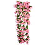 Artificial Flower Wisteria Basket Wall Hanging Flower Party Decoration Simulation For Valentine's Day Wedding Birthdays Hanging Basket Lifelike Garland for Home Wedding Garden/Yard String Floral Decoration Stevvex