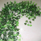 Artificial Ivy Leaf Garland Fake Leaves Hanging Vines  For Home Decor Creeper Green Ivy Artificial Ivy Garland Greenery Hanging Plant Vine for Wedding Wall Party Room Astethic Stuff Decor 100pcs Leaf 1 piece 2.4M Stevvex