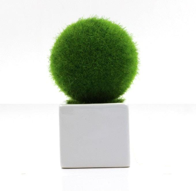 Artificial Lawn Simulation Grass Pile Simulation Flocking Love Star Bonsai Fake Flower Grass Ball For Home Decorations Ornaments Gifts Stevvex