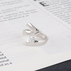 Artisan Asymmetric Diamond Ring Edgy Glamour for Standout Moments (MAC282)