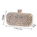Artisan Crystal-Flower Evening Clutch Luxury Glitter Handbag for Couture & Galas (MAC274)