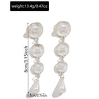 Artistic Asymmetric Pearl Drop Earrings (MAC325)