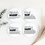 Adulting Funny Coaster Gift Set 6 Pack Humorous Quote Drink Coasters Home Bar Decor BandsCo Straps
