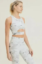 Snow Camo Sport Crop Top - SJB-DIAMOND ELITES