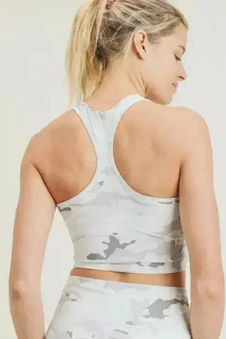 Snow Camo Sport Crop Top - SJB-DIAMOND ELITES