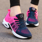 Athletic Sport Platform Sneakers Breathable Women Casual Fashion Height Increasing Shoes Air Cushion Soft Bottom Ultra Lightweight Running Workout Shoes Sports Design Stevvex