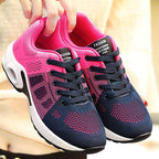 Athletic Sport Platform Sneakers Breathable Women Casual Fashion Height Increasing Shoes Air Cushion Soft Bottom Ultra Lightweight Running Workout Shoes Sports Design Stevvex